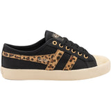 Gola Women's Coaster Safari Sneakers | Black/Leopard