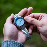 BOLDR GMT Defender Automatic Men's Wrist Watch | Matt Blue California Dial