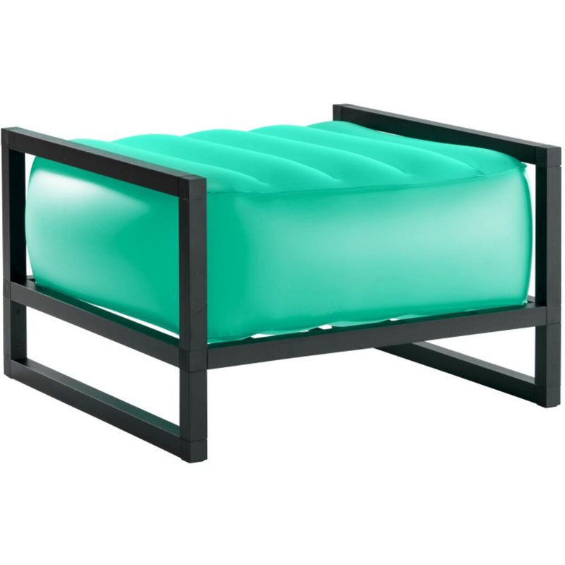 MOJOW Furniture | Luminous Yoko Pouffe | Black Aluminum Frame | LED Light System