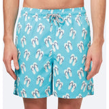 Tom & Teddy Father Son Swimming Trunks | Scuba Blue