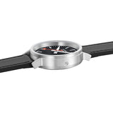 Mondaine Stop2Go Watch | White Dial | 34mm | Black Vegan Strap