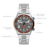 Columbia Collegiate Outbacker Texas Longhorns Men's Analog Watch | Stainless Steel Bracelet