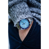 BOLDR GMT Defender Automatic Men's Wrist Watch | Matt Blue California Dial