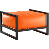 MOJOW Furniture | Luminous Yoko Pouffe | Black Aluminum Frame | LED Light System