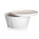 Degrenne L'Econome Starck Porcelain Straight Bowl & Dinner Plate | 7"