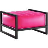 MOJOW Furniture | Luminous Yoko Pouffe | Black Aluminum Frame | LED Light System