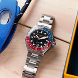 Spinnaker Watch Dumas GMT Automatic | Black Dial with Solid Stainless Steel Band