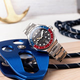 Spinnaker Watch Dumas GMT Automatic | Black Dial with Solid Stainless Steel Band
