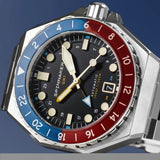 Spinnaker Watch Dumas GMT Automatic | Black Dial with Solid Stainless Steel Band