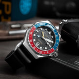 Spinnaker Watch Dumas GMT Automatic | Black Dial with Solid Stainless Steel Band
