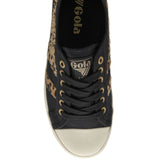 Gola Women's Coaster Safari Sneakers | Black/Leopard