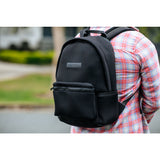 Coastlines Neoprene Small Travel Backpack | Adjustable Straps | Black