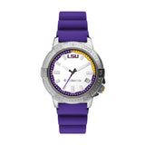 Columbia Collegiate Peak Patrol LSU Tigers Men's Analog Watch | Purple Silicone Strap