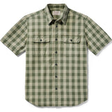 Filson Lightweight Short Sleeve Kitsap Work Shirt | Olive/Khaki Checkered 20002811 S