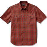Filson Lightweight Short Sleeve Kitsap Work Shirt | Red/Gray Checkered 20002811 M