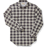 Filson Twin Lakes Sport Shirt | Dark Brown/Ivory/Colbalt- 20060729DkBrnCob--XS