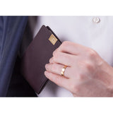 DUN Wallets Original Leather Bi-Fold Wallet | Brown/Gold- DUN01BRG