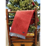 Faribault Ashby Twill Rolled Fringe Wool Scarf | Red BSATRD1512