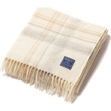 Faribault Border Plaid Wool Throw