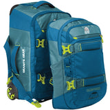 Granite Gear Cross Trek 22L Wheeled Duffel with Removable Backpack | Bleumine/Blue Frost/Neolime