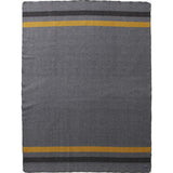 Faribault Foot Soldier Military Wool Blanket | Gray/Gold/Black 2081 64" x 90"