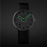 Mondaine Official Swiss Railways Giant BackLight Pay Chip Watch 42mm | White Dial/Black