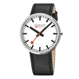 Mondaine Official Swiss Railways Giant BackLight Pay Chip Watch 42mm | White Dial/Black