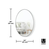 Umbra Hubba Oval Mirror 24x36