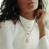 Awe Inspired Herringbone Chain Necklace