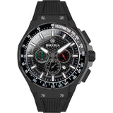Brera Milano Granturismo Gt2 Chronograph Quartz Watch | Stainless Steel/IP Black/Black Strap