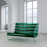 Mojow Model MW 05 Sofa with Clear Tempered Glass