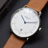 Sternglas Premium Leather Strap 20mm | Brown Silver
