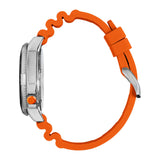 Columbia Collegiate Peak Patrol Clemson Tigers Men's Analog Watch | Orange Silicone Strap