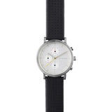 Hygge 2204 Series Silver Watch | Leather