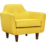 NyeKoncept Agna Armchair | Walnut/Papaya Yellow 223388-B