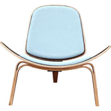 NyeKoncept Shell Chair | Walnut/Glacier Blue 224431-B