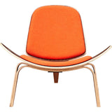 NyeKoncept Shell Chair | Walnut/Retro Orange 224433-B