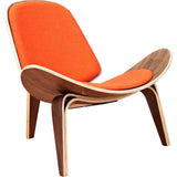 NyeKoncept Shell Chair | Walnut/Retro Orange 224433-B