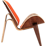 NyeKoncept Shell Chair | Walnut/Retro Orange 224433-B