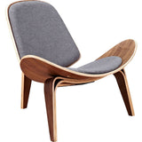 NyeKoncept Shell Chair | Walnut/Steel Gray 224435-B