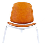 NyeKoncept Shell Chair | White/Burnt Orange 224438-A