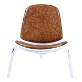 NyeKoncept Shell Chair | White/Weathered Whiskey 224440-A