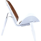 NyeKoncept Shell Chair | White/Weathered Whiskey 224440-A