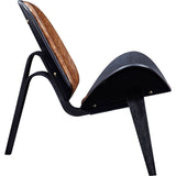 NyeKoncept Shell Chair | Black/Weathered Whiskey 224440-D