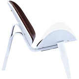 NyeKoncept Shell Chair | White/Aged Cognac 224441-A