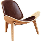 NyeKoncept Shell Chair | Natural/Aged Cognac 224441-C