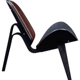 NyeKoncept Shell Chair | Black/Aged Cognac 224441-D