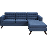 NyeKoncept Mina Sofa Set | Walnut/Stone Blue 224485-B