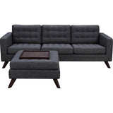 NyeKoncept Mina Sofa Set | Walnut/Charcoal Gray 224486-B