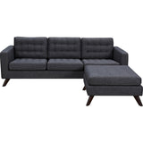 NyeKoncept Mina Sofa Set | Walnut/Charcoal Gray 224486-B